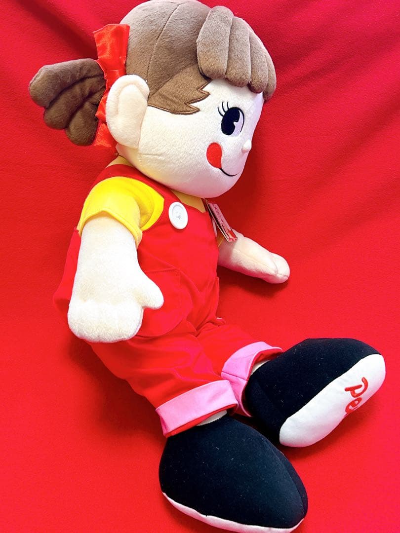 不二家 ペコちゃん ジャンボ 特大 big ぬいぐるみ 限定品 フジヤ
