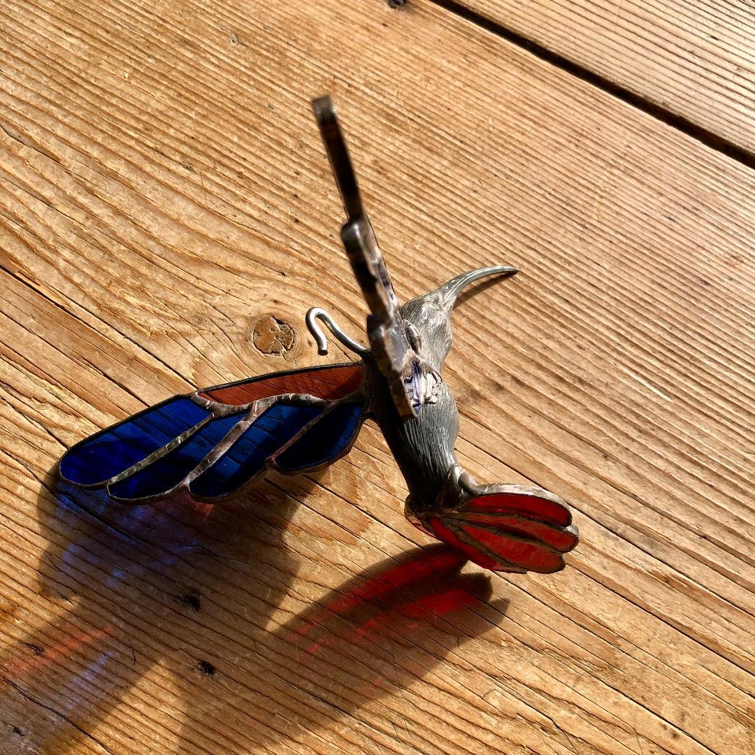 a*u様 ヴィンテージ　ハチドリ　ハミングバード　アメリカ製　ステンドグラス　モ