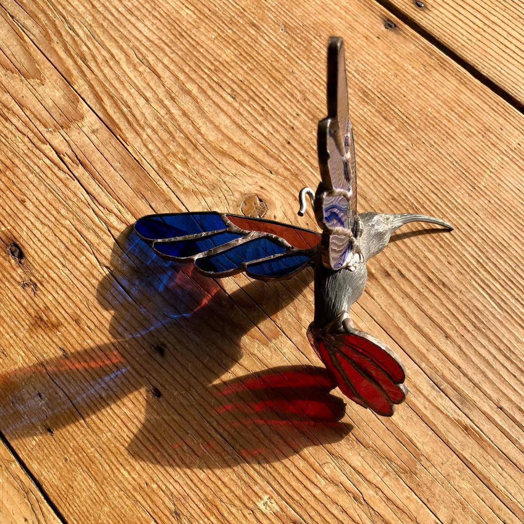 a*u様 ヴィンテージ　ハチドリ　ハミングバード　アメリカ製　ステンドグラス　モ