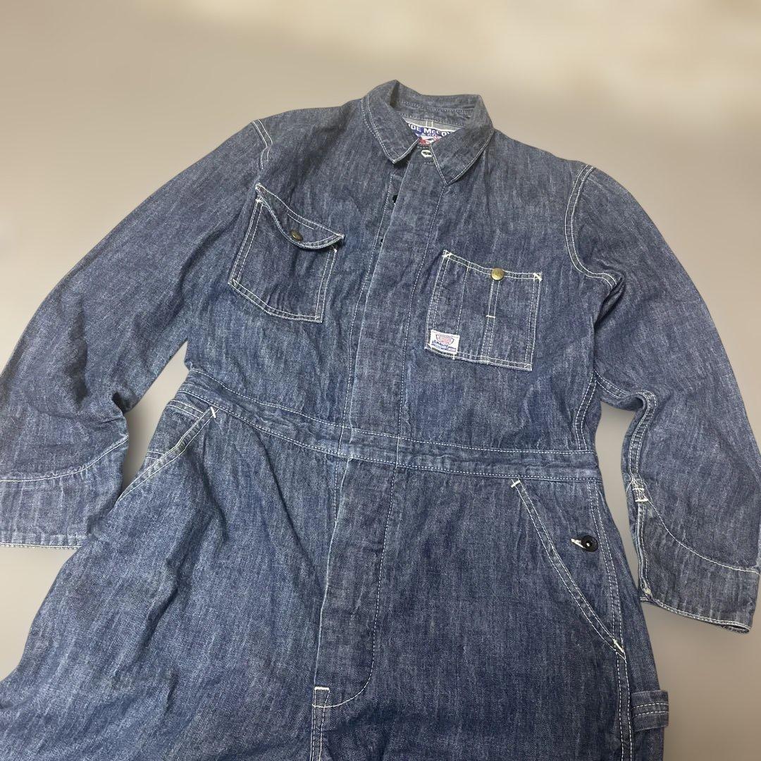 【美品】JOE McCOY 8hour unionデニム オーバーオール つなぎ modescape_rc-it3td8emp716-abmd