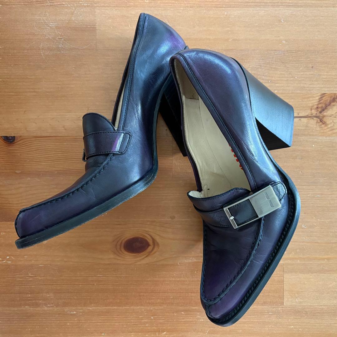 超希少！ MIU MIU 約20年前の商品 ハイヒール 濃紫 ヴィンテージ