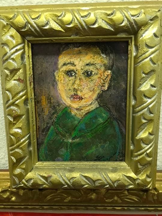 空飛ぶ画家糸川裕志の文英像 長男の肖像画、サムホール 空飛ぶ画家糸川裕志の文英像 長男の肖像画、サムホール - メルカリ