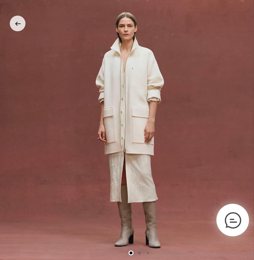 HERMESエルメス ショートコート カシミヤ100%ダブルフェイス人気綺麗34