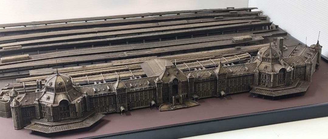 東京駅 模型 スケール1/600 ブロンズ調仕上げ 東京駅 模型 スケール1