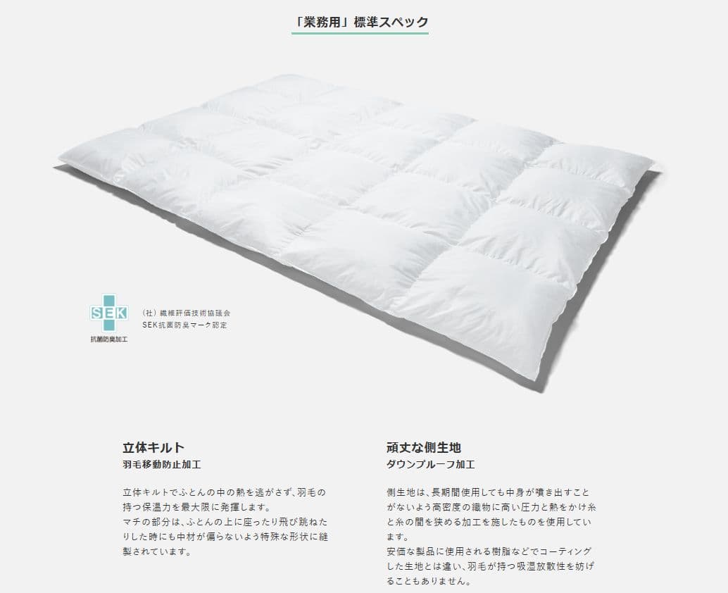 COMFORT GREEN 業務用羽毛掛け布団ダブル190×210 COMFORT GREEN 業務用羽毛掛け布団ダブル190×210｜Yahoo!フリマ（旧