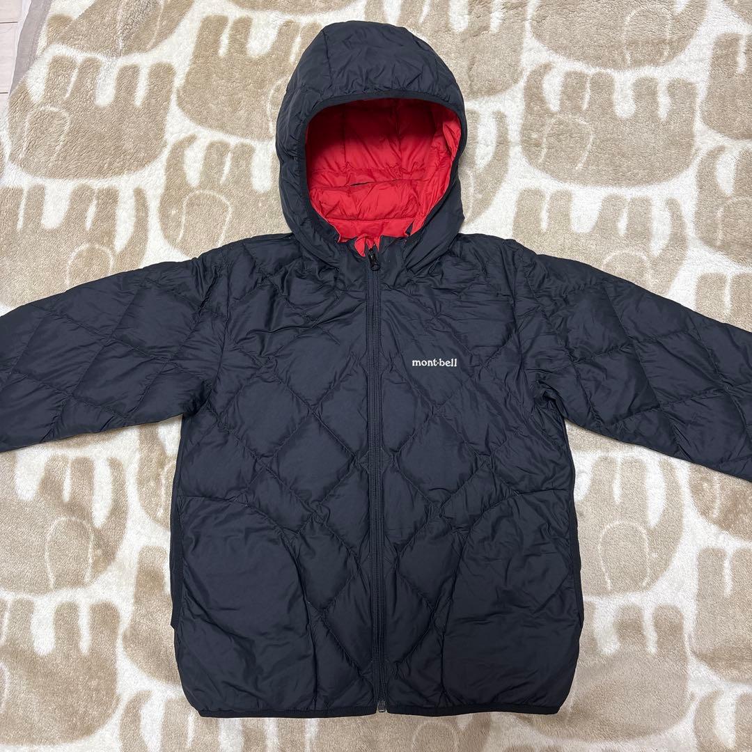 mont-bell ダウンジャケット 黒 赤 - メルカリ