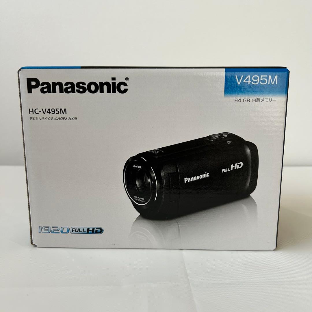 新品 Panasonic ビデオカメラ HC-V495M-K ブラック Panasonic デジタルビデオカメラ HC-V495M-K /スーツケースレンタルは