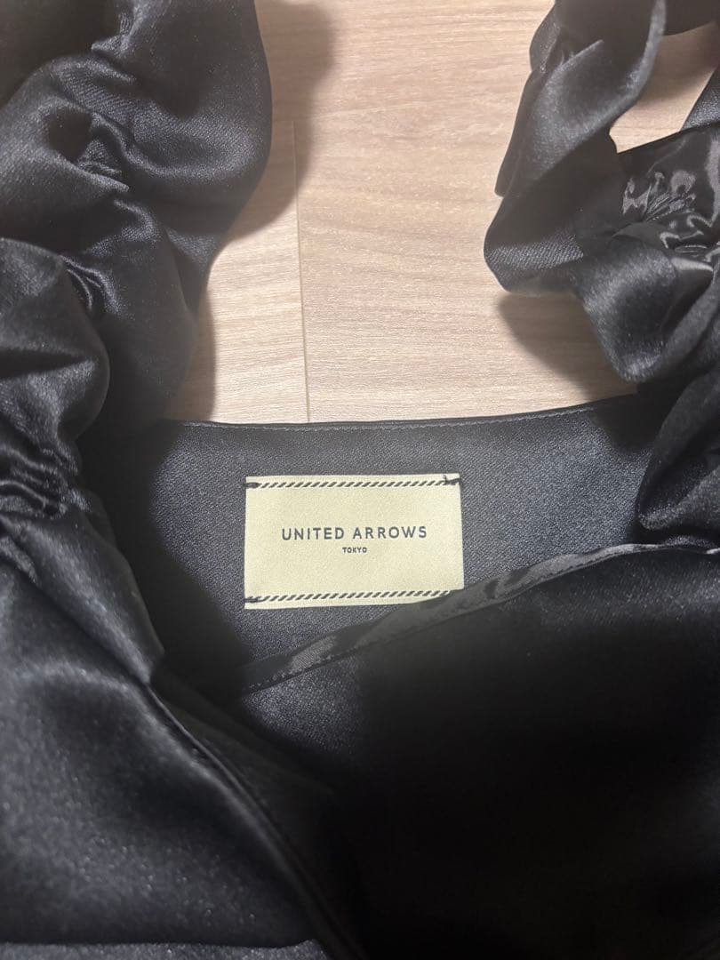 最終価格　ユナイテッドアローズ　ギャザー サテン キャミソール -ウォッシャブル