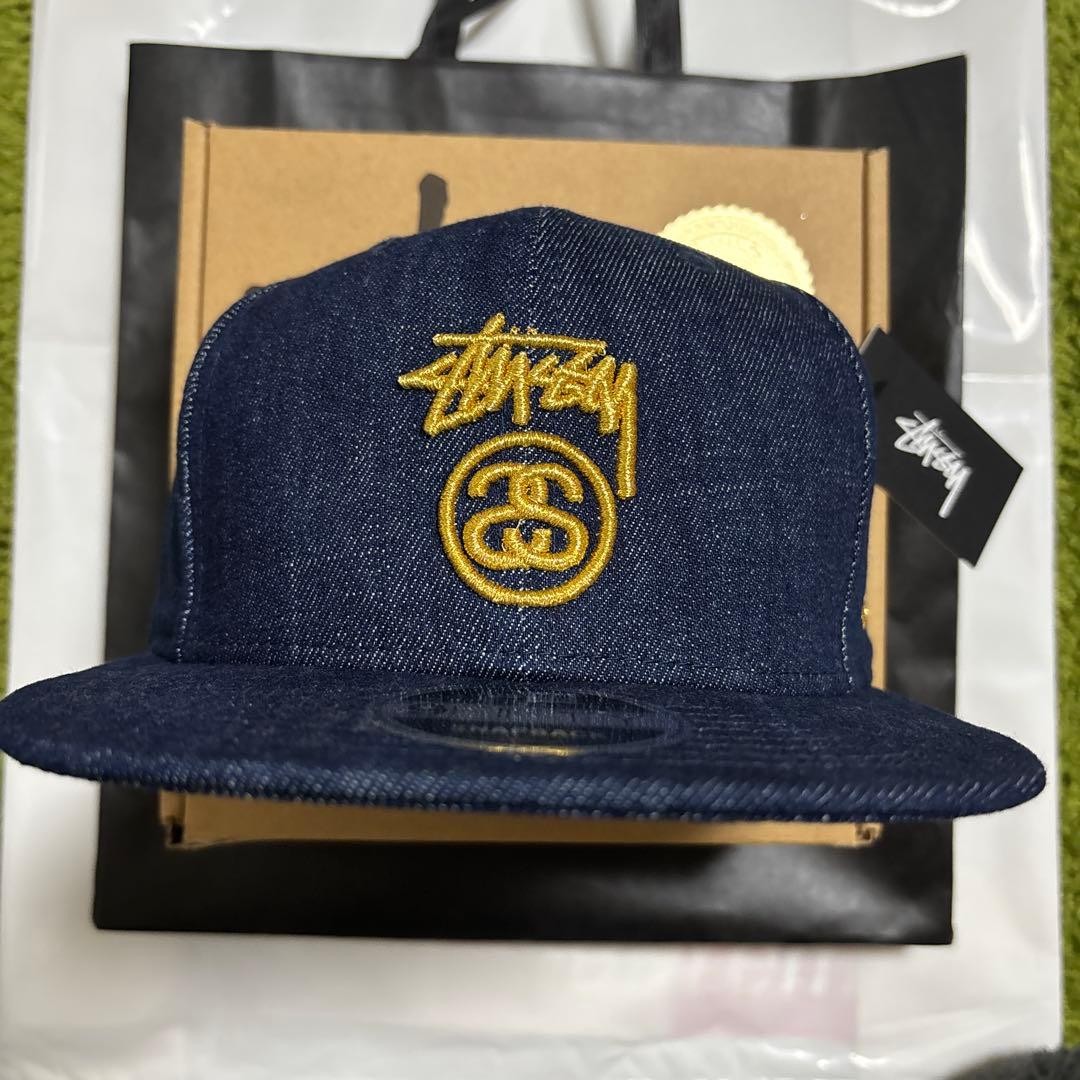 STUSSY × NEW ERA STOCK LOCK DENIM CAP Stussy Stock Lock Denim Cap Black - Cappello Nero