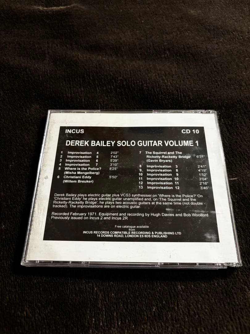 Derek Bailey/solo guitar volume1 - メルカリ