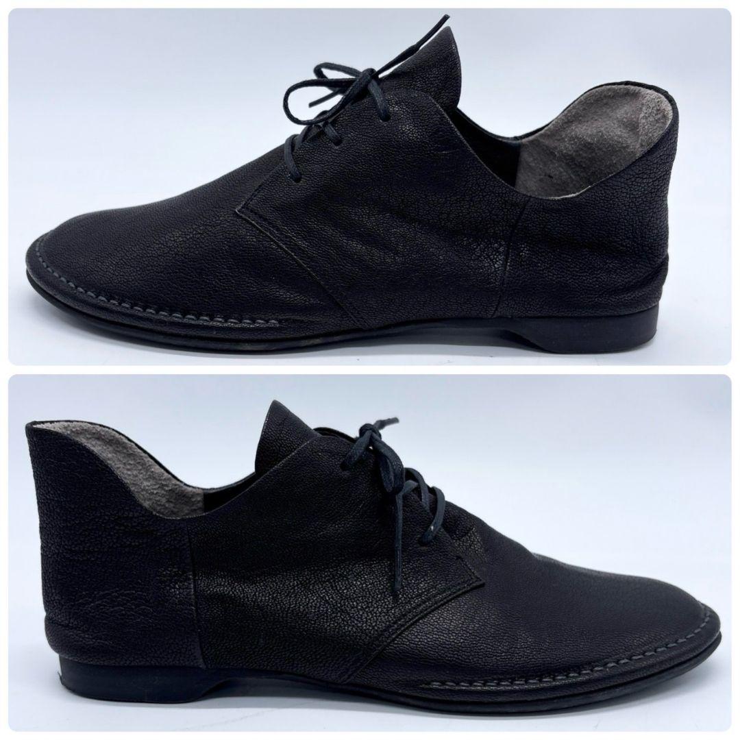 ヨーガンレール レースアップパンプス 革靴 24.5cm レザー 黒 フラット