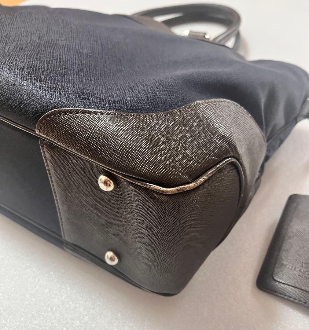 ペッレモルビダ キャピターノ ビジネスバッグ 2way レザー ネイビー