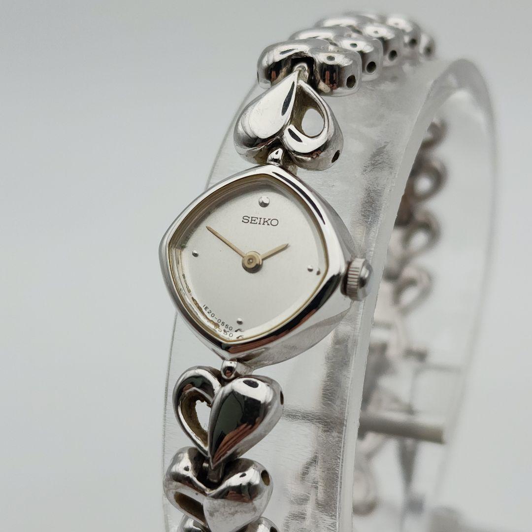 稼働品 SEIKO セイコー 腕時計1E20-5280 ハートベルト電池交換済