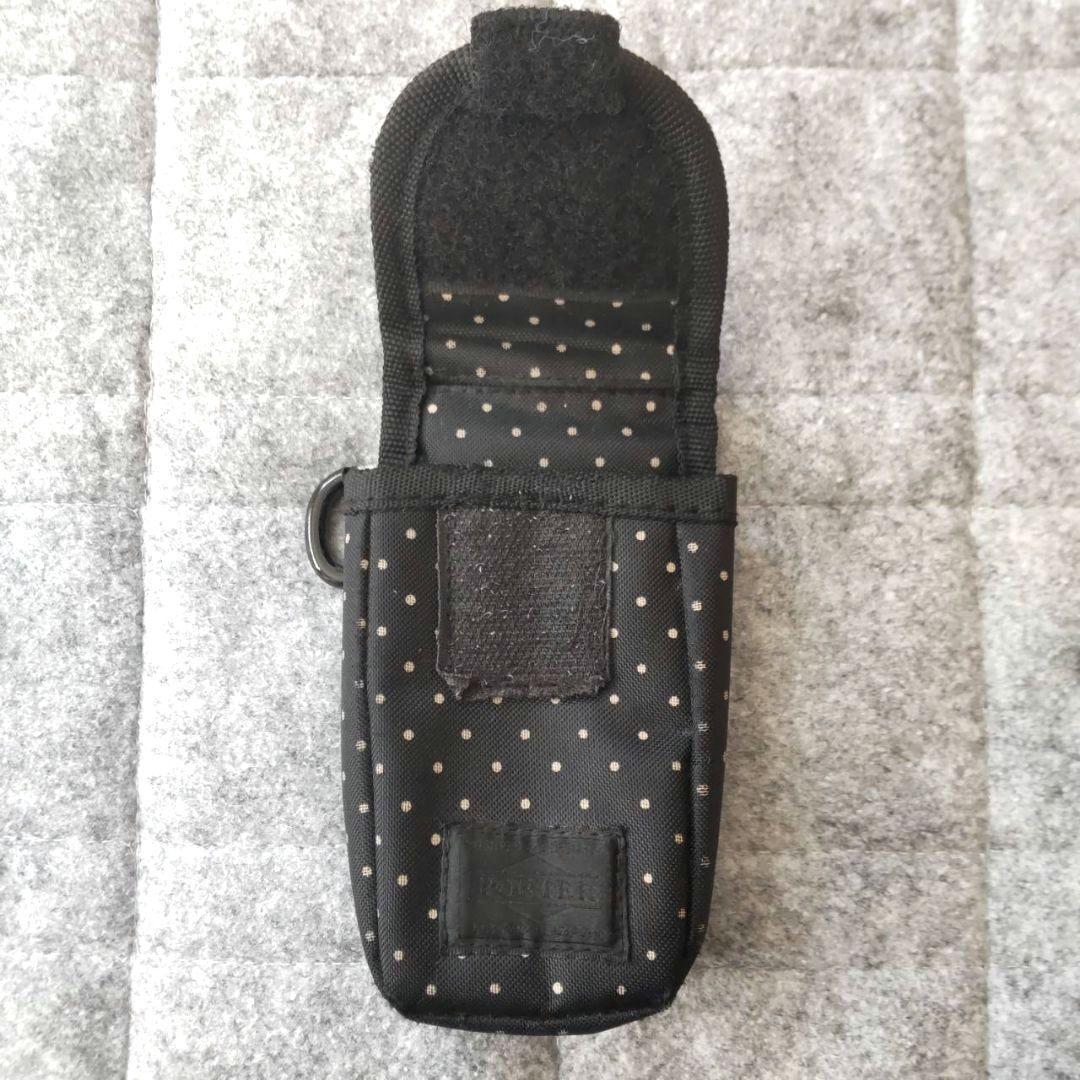 希少】HEAD PORTER ヘッドポーター◇廃盤品 ドット柄マルチポーチ 黒