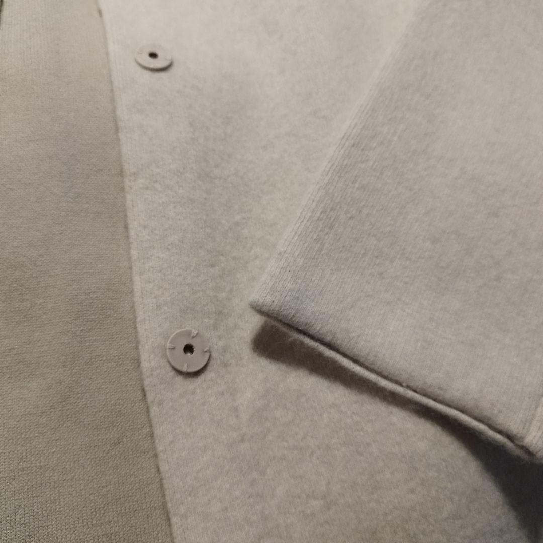 BEARDSLEY ビアズリー 洗えるニットコート アイボリー ノーカラー