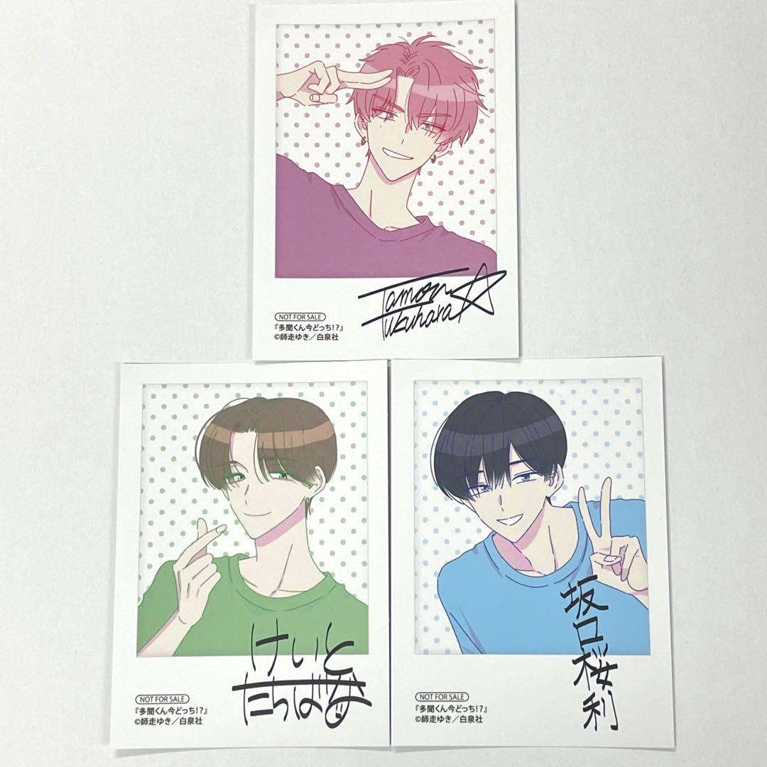 多聞くん、今どっち チェキ風カード 3枚 アニメイト特典ブックフェア