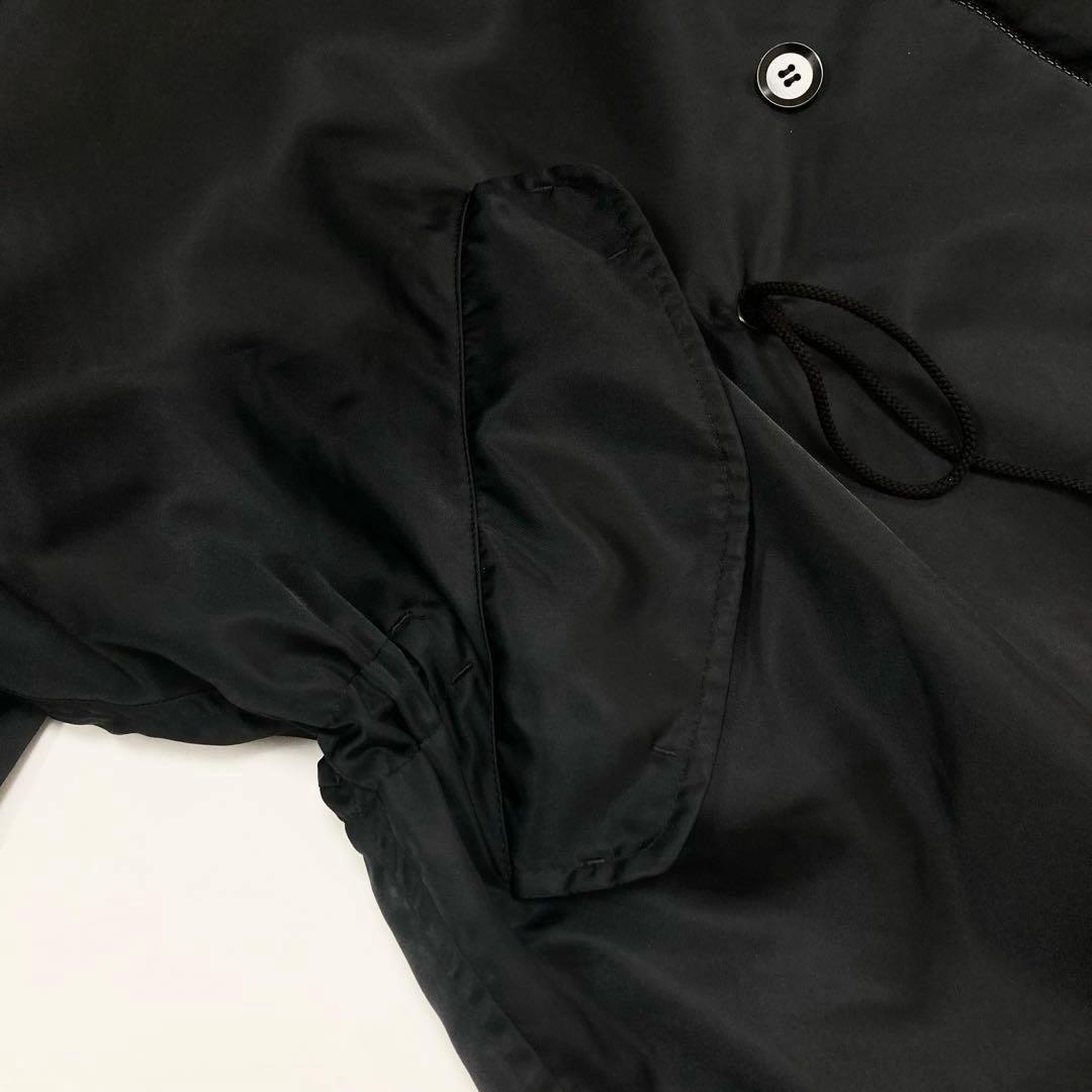 Y's ワイズ 美品 19AW ナイロンツイル 裏ボア フーディーコート 黒1