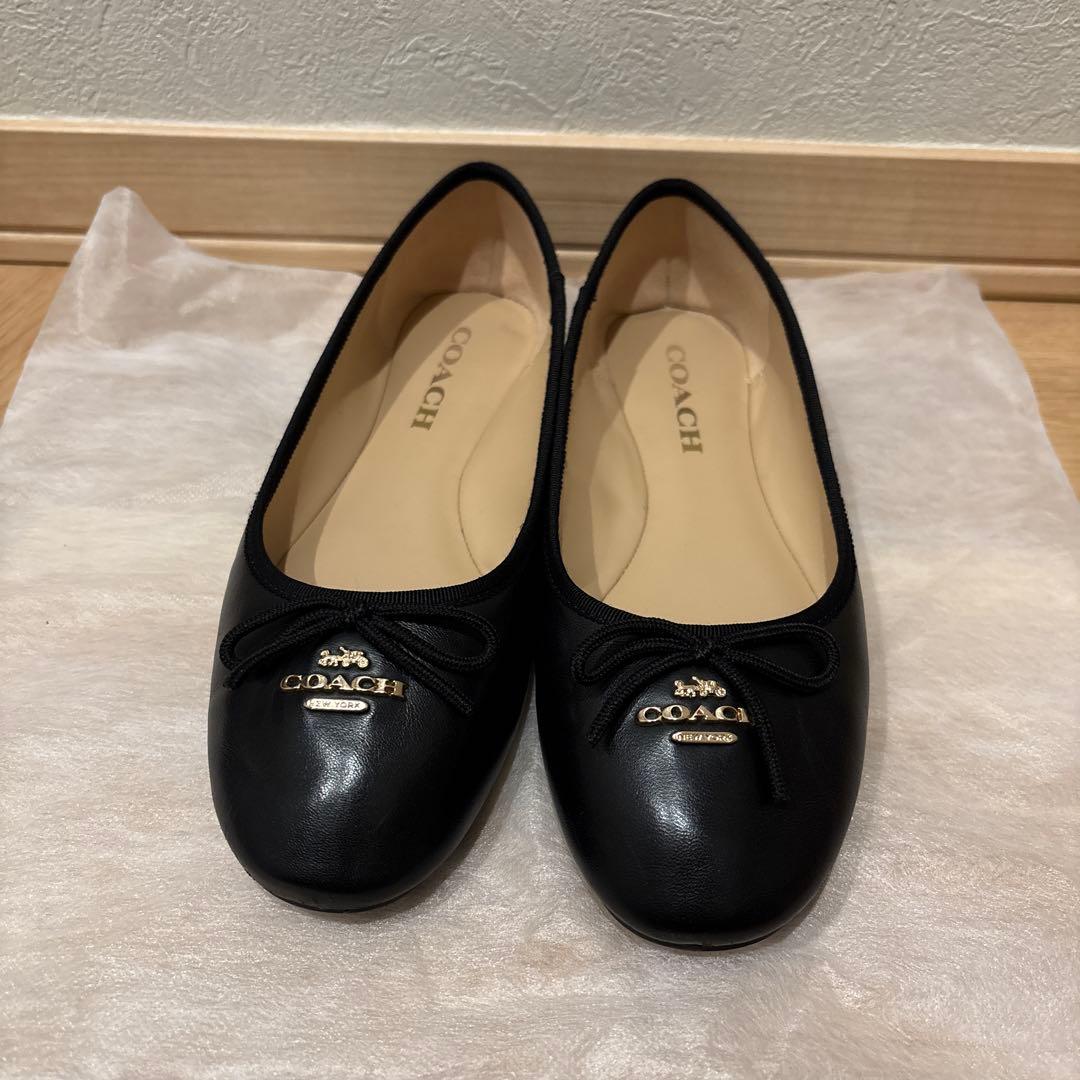 COACH ブラック バレエシューズ COACH（コーチ） バレエシューズ フラット パンプス 5.5C 黒 /YM