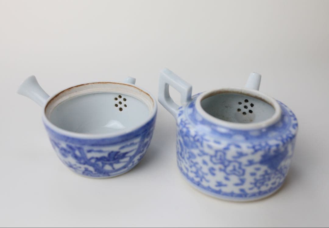 鳳樹軒文平造 染付 煎茶道具 茶道具急須 宝瓶 煎茶器 茶器 茶器セット