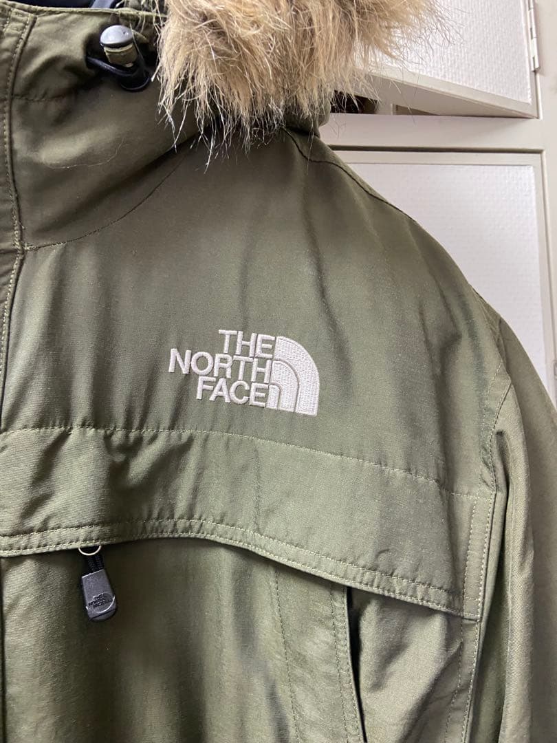 THE NORTH FACE フード付きダウンジャケット オリーブグリーン - メルカリ