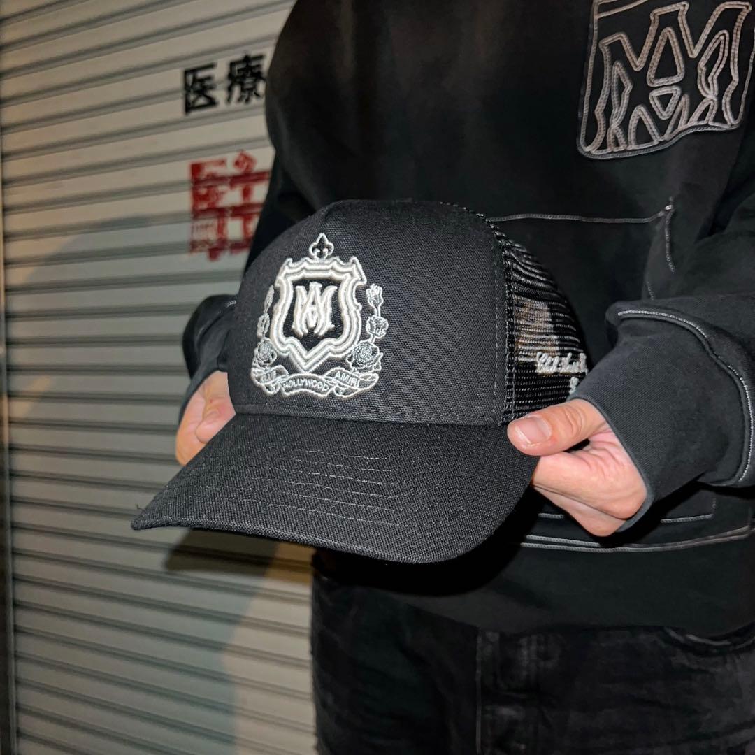 25FW AMIRI MA CREST TRUCKER HAT / BLK - メルカリ