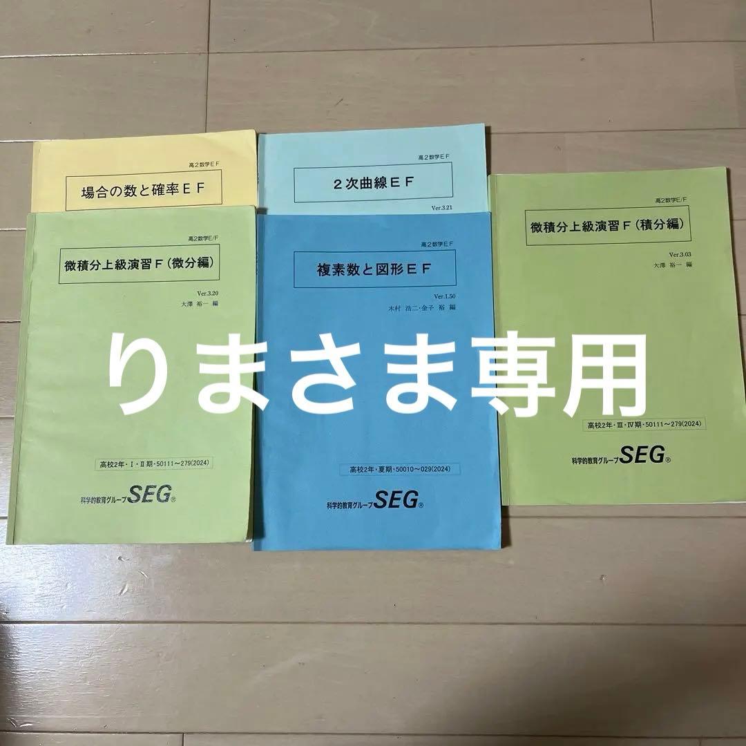 りまさま ＳＥＧ　高2 EFクラス Ⅰ期〜Ⅳ期テキストと板書、高1分のプリント りまさま SEG 高2 EFクラス Ⅰ期〜Ⅳ期テキストと板書、高1分の