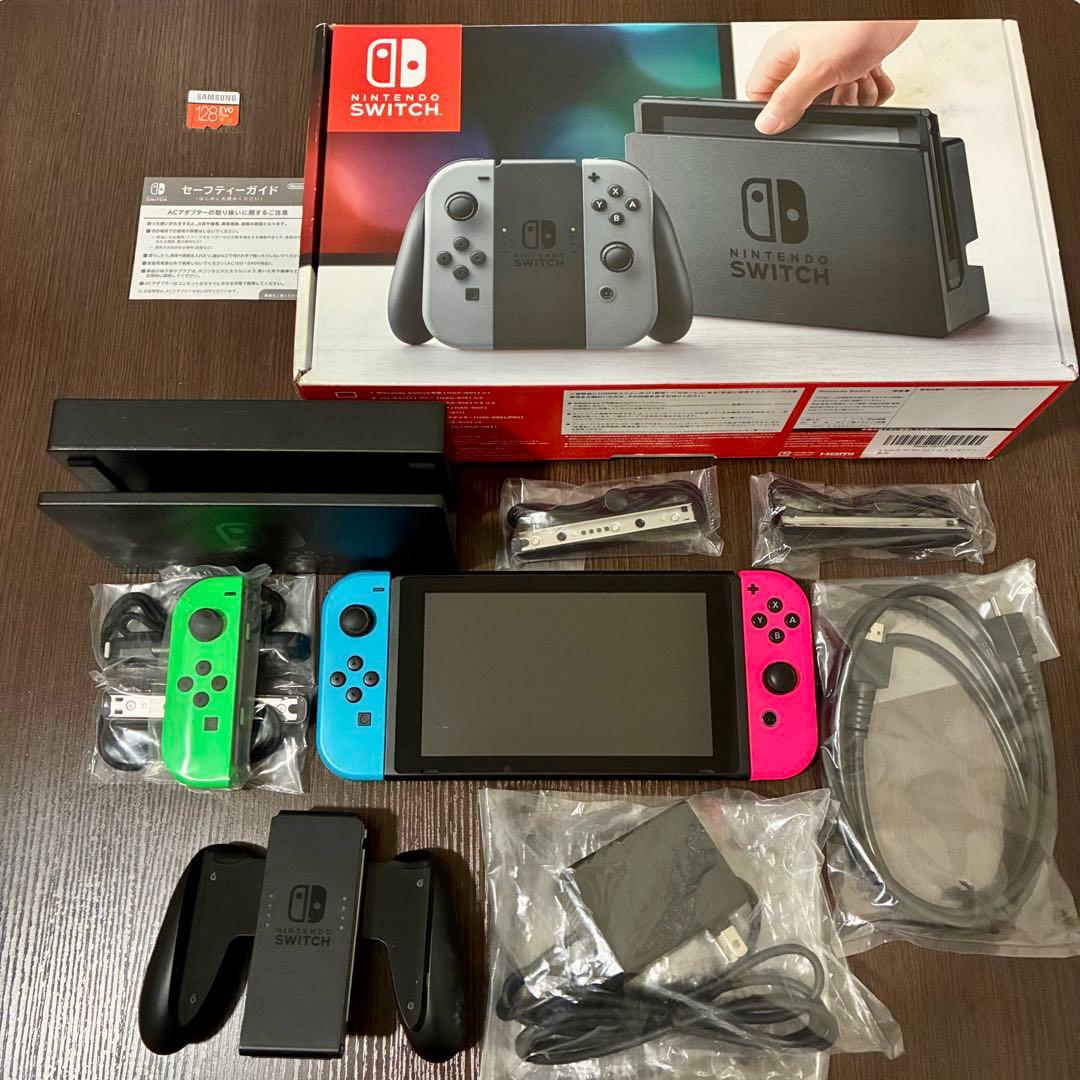 SDカード&新品Joy-Con付【Nintendo Switch 本体】 Nintendo Switch 本体【Joy-Con(L) ネオンブルー/(R) ネオンレッド