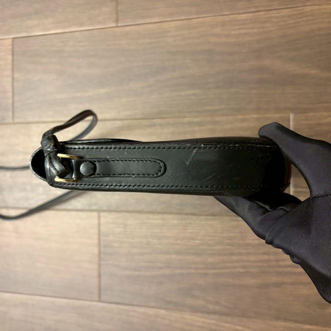 希少】バーバリー ショルダーバッグ ノバチェック シボ革 レザー