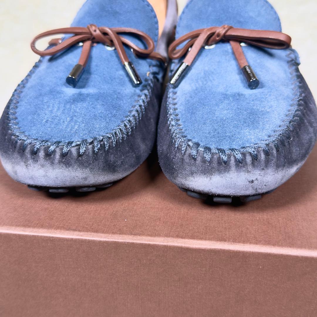 ルイヴィトン アリゾナライン モカシン 7 メンズ スエード ブルー
