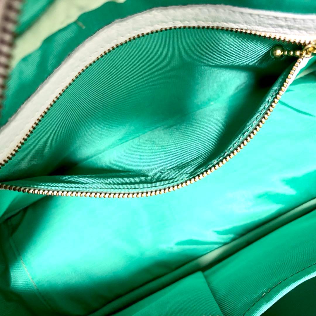 【極美品】タマオユゲ　弓削珠緒　ハンドバッグ　バンブー　ホワイト　花柄　希少