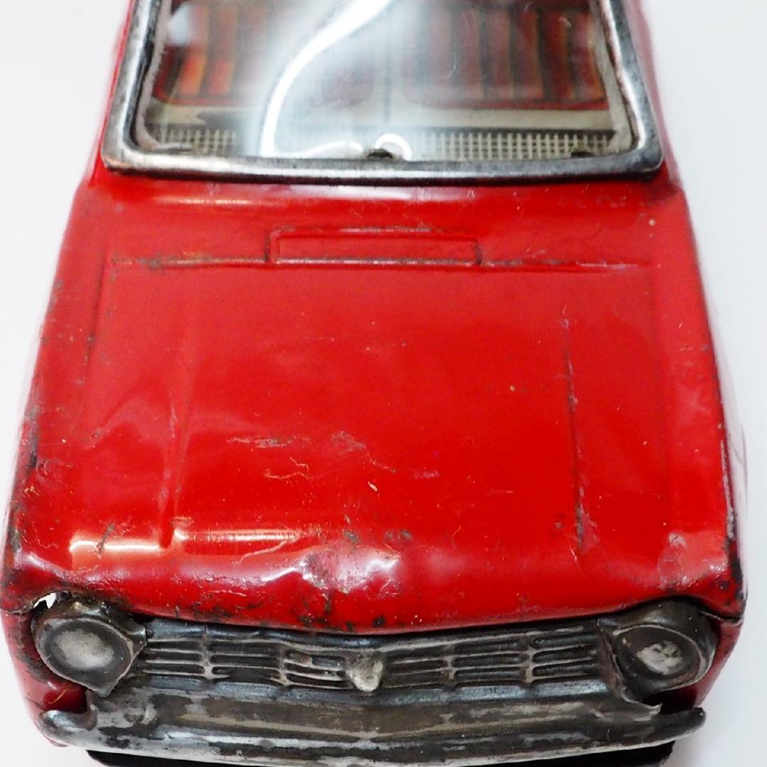 旭玩具【ダットサン サニー 1000 赤 フリクション動作不良】ブリキ製