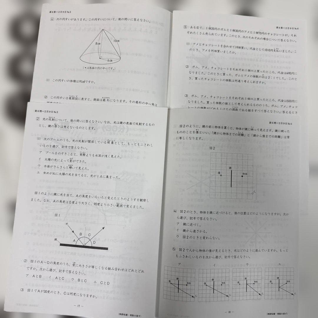 最新版】2025年度 日能研6年 公開模試 10回分