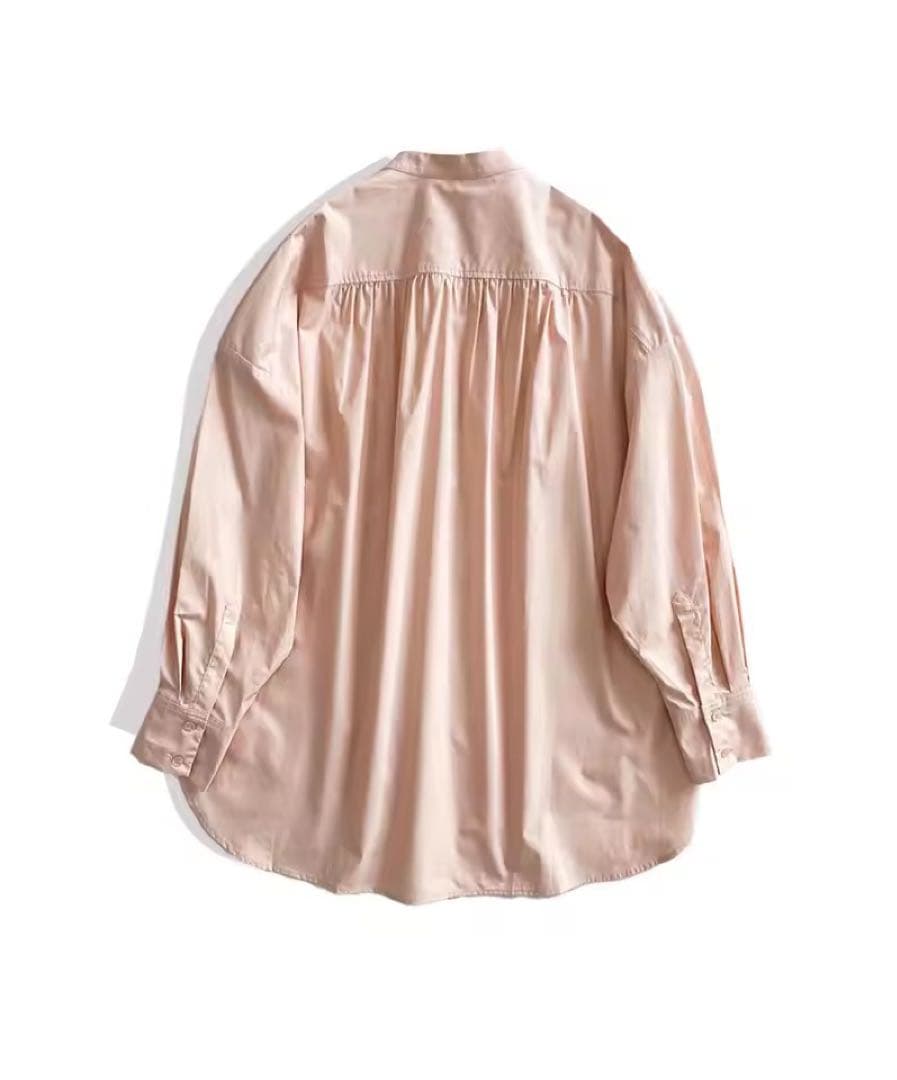 machatt スタンドカラーオーバーシャツ（ピンク） - メルカリ
