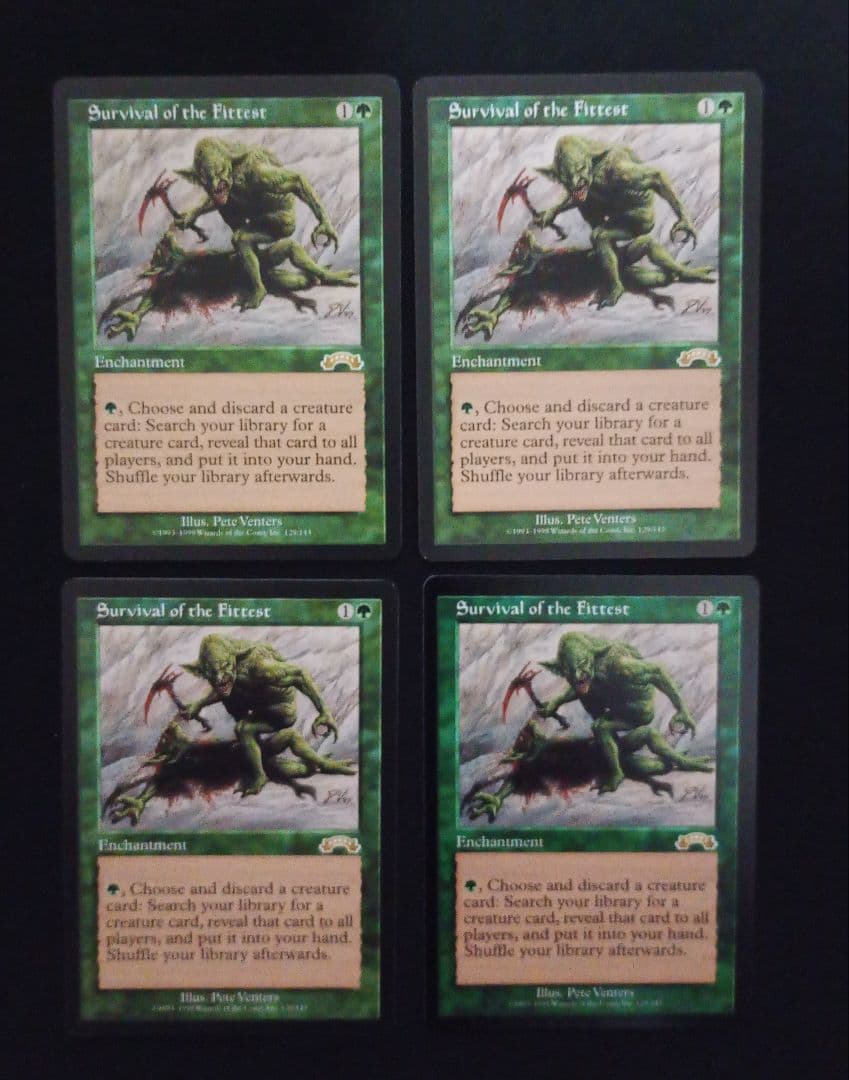 MTG 適者生存　英語版　4枚セット HPLD]適者生存/Survival of the Fittest《英語》【EXO】