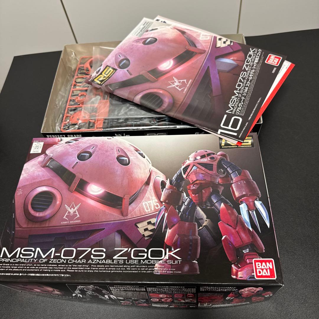 RG シャア専用ザク、シャア専用ズゴック、Ζガンダム、ガンダム（膝関節