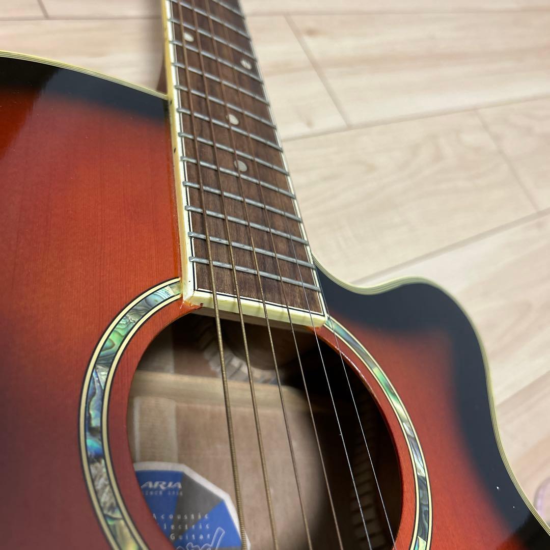 Aria エレクトリックアコースティックギター カバー、ピック付き