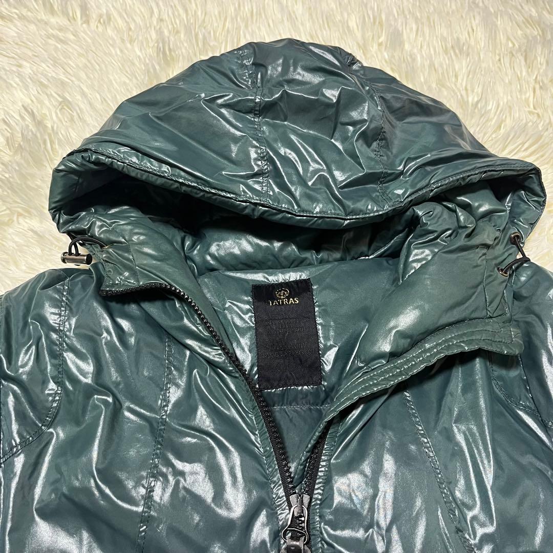 タトラス ダウンジャケット メタリックグリーン S