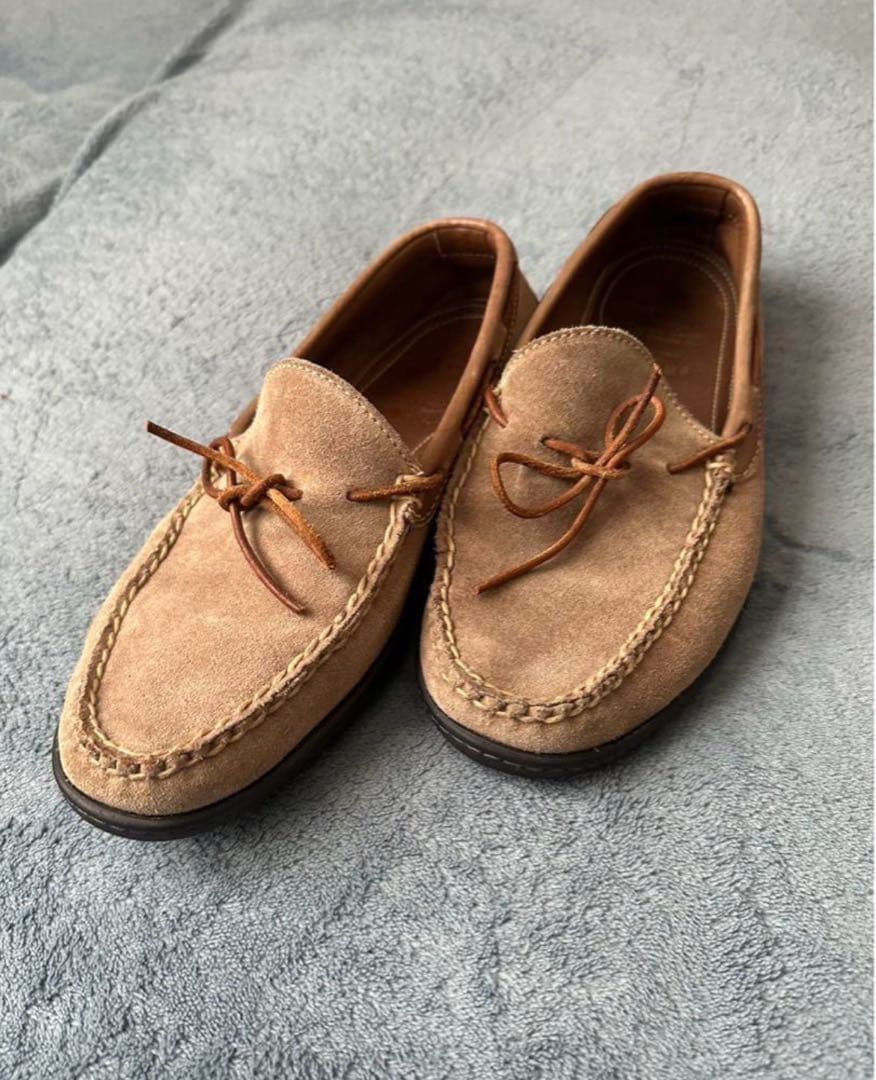 良品】Alden ビームス別注 81/2 M153スエード モカシン ベージュ