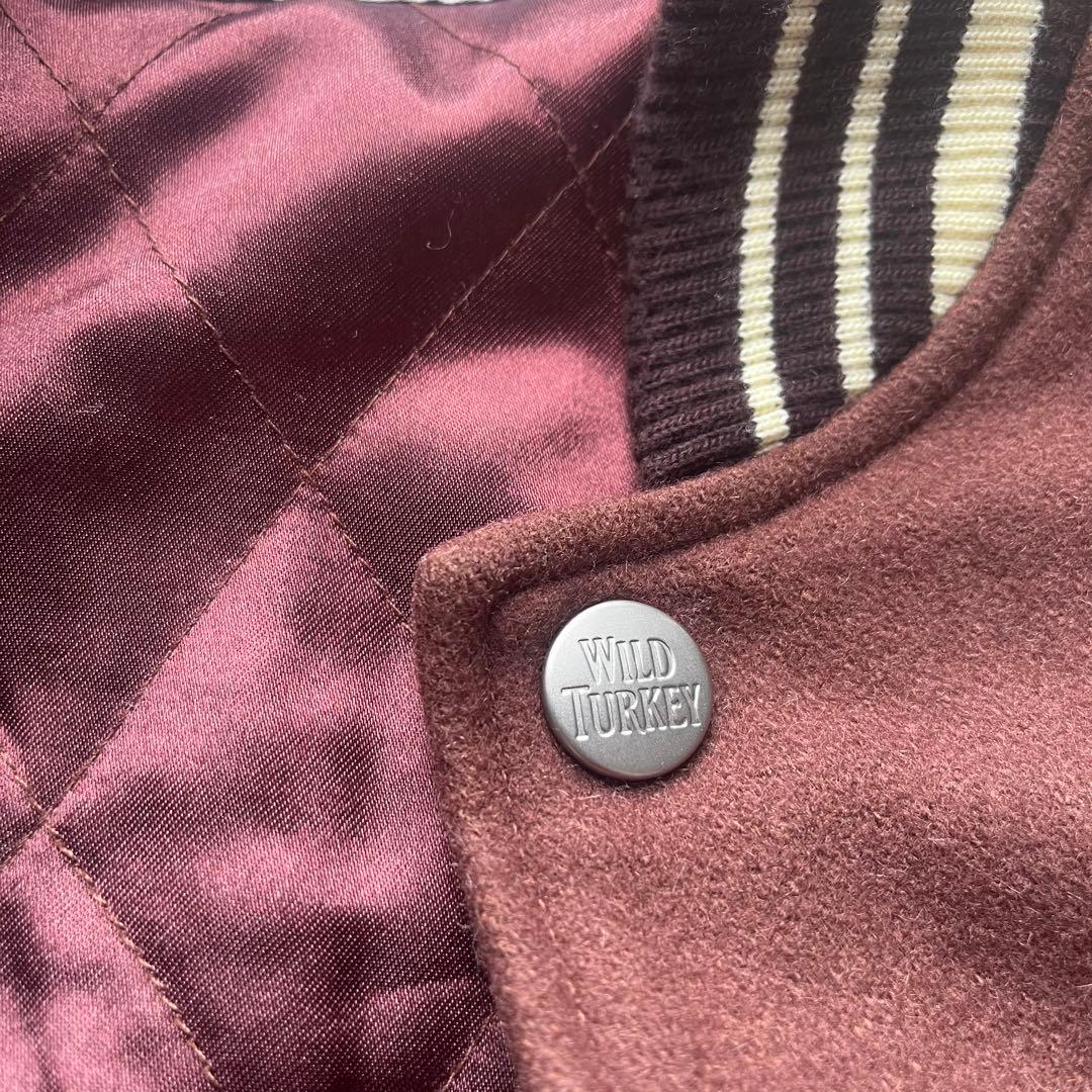 非売品】WILD TURKEY ワイルドターキー スタジャン 刺繍 バックロゴ