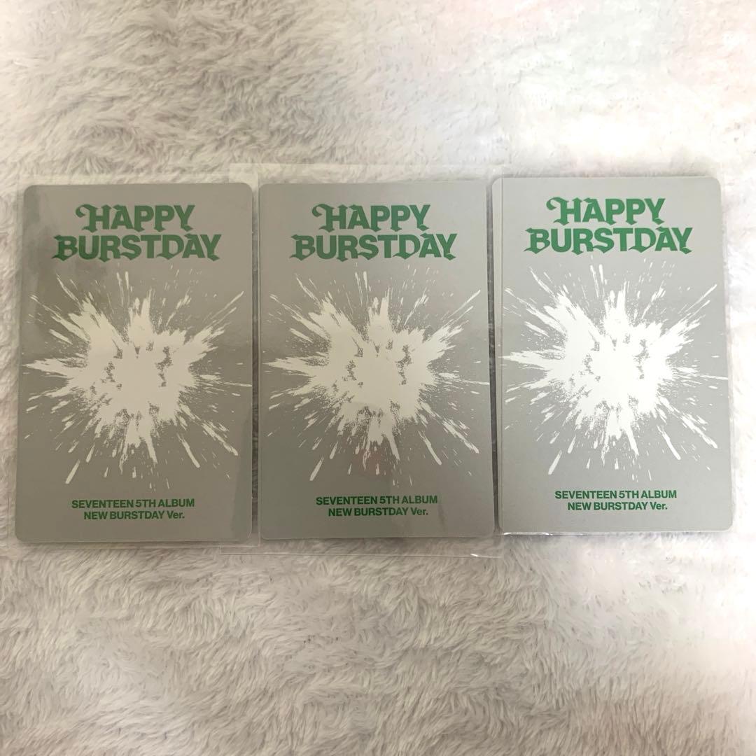 NEW BURSTDAY ver 封入トレカ3枚 ウォヌ SEVENTEEN - メルカリ