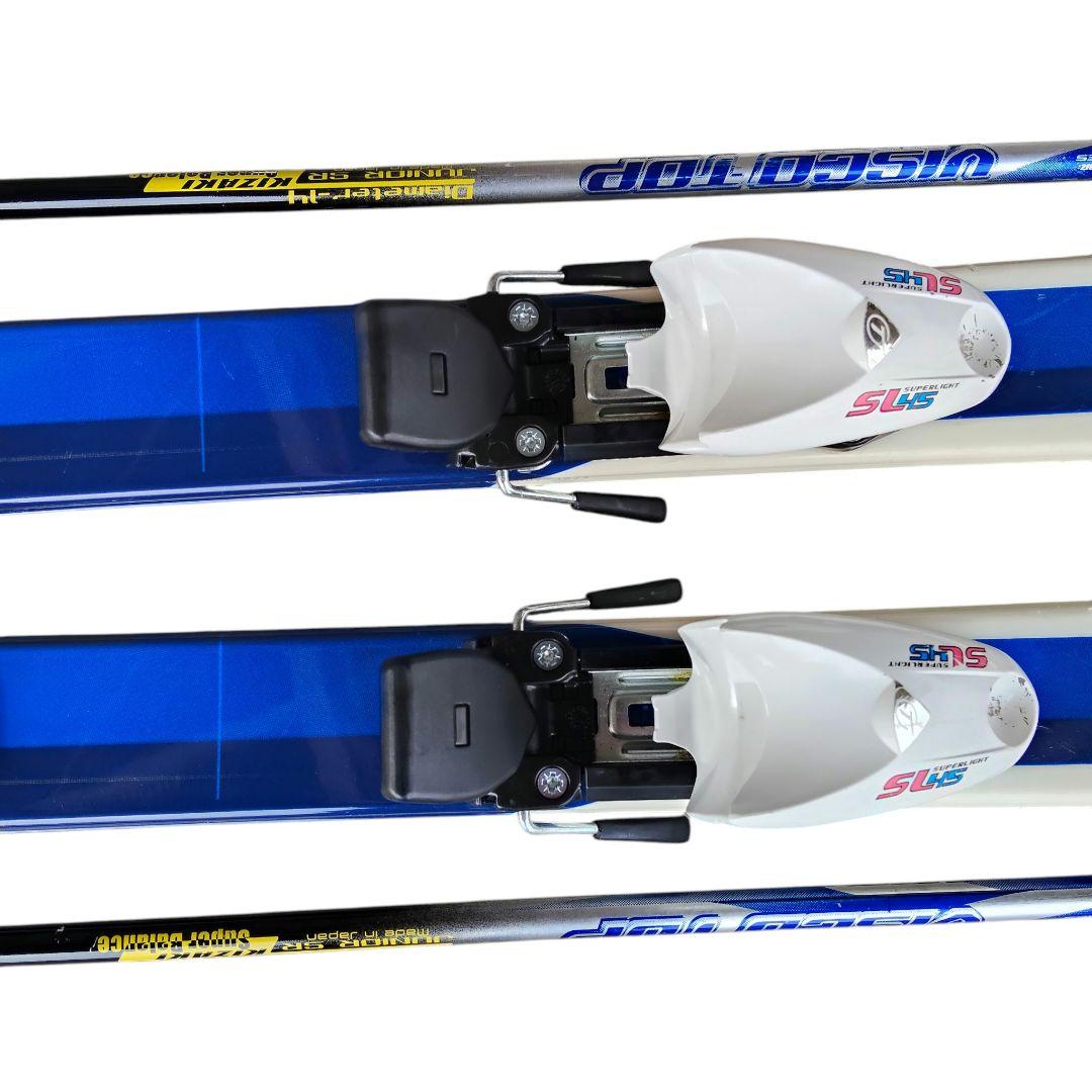 SALOMON 130cm スキー板 KIZAKI 90cmストックセット - メルカリ