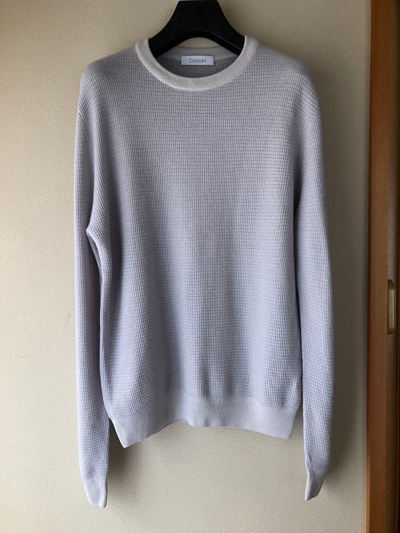 Cruciani ウール 27G クルーネックニット 後染め グレー 48 - メルカリ