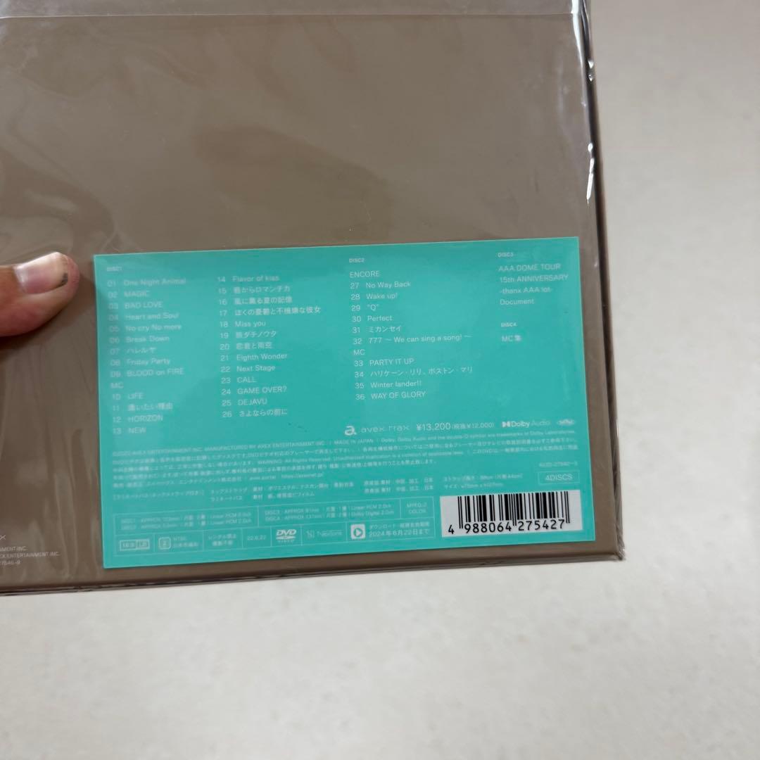 未開封！初回生産限定盤15th -thanx AAA lot- DVD 4枚組