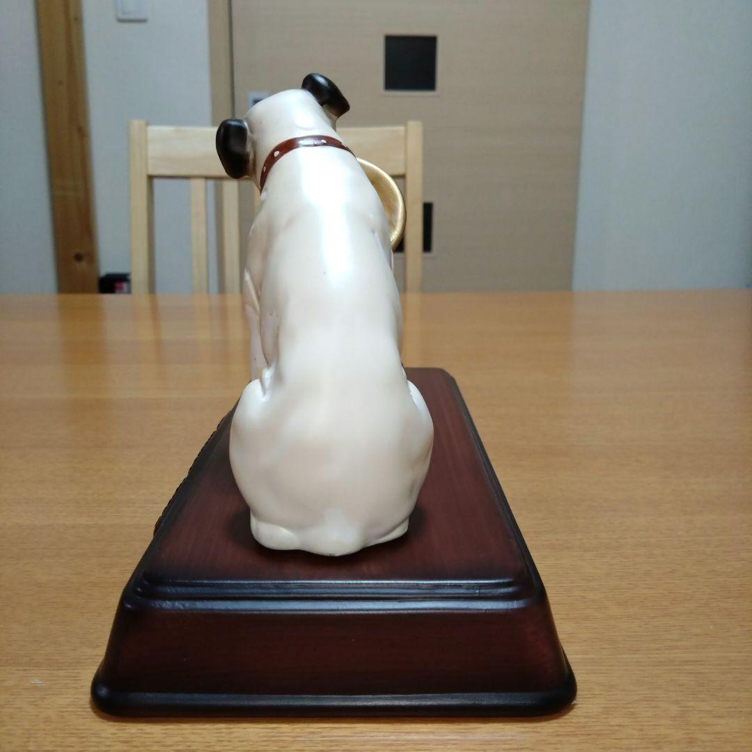 昭和レトロ】◇ビクター犬◇蓄音機とニッパー台座付◇陶器製◇超稀少