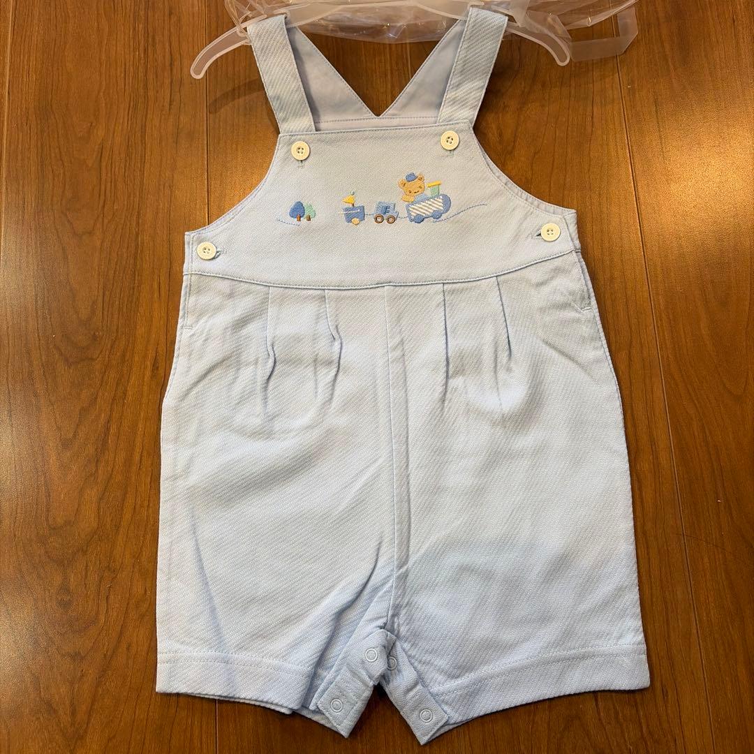 familiar 水色ロンパース 70