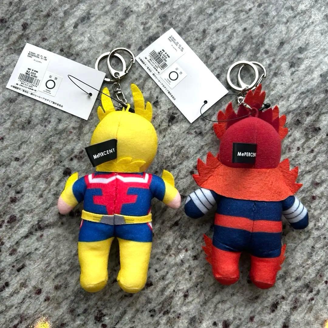 Me%】ヒロアカ ぬいぐるみキーホルダー オールマイト・エンデヴァー