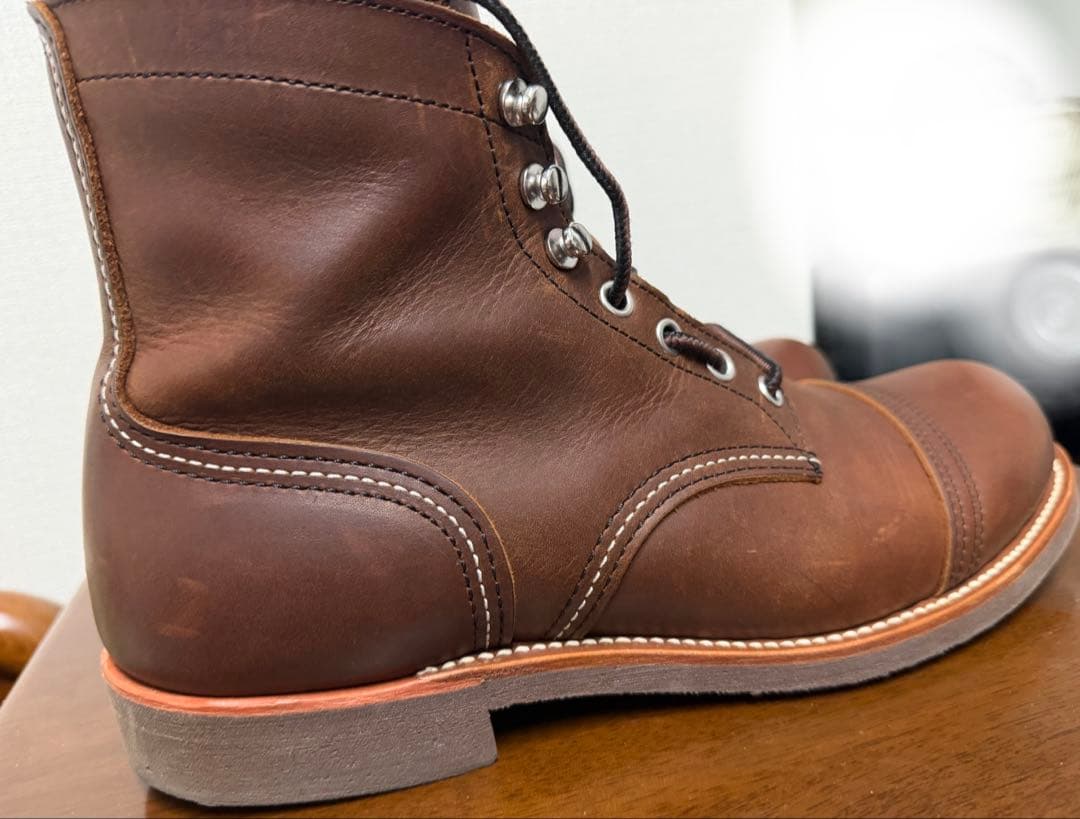 mk【本革・茶芯】LUOSJIET ワークブーツ 8.5d グッドイヤー