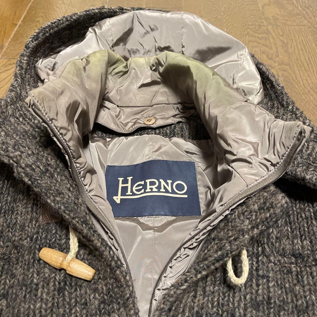 HERNO ダッフルニットコート 中綿 48 ヘルノ L - メルカリ