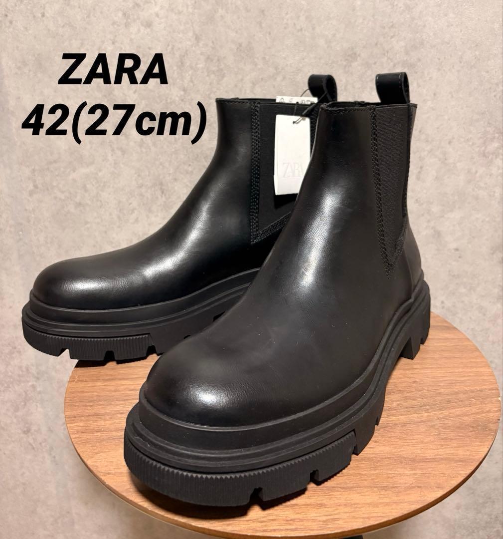ZARA ザラ チャンキーチェルシーブーツ 42 27cm ZARA】チャンキーチェルシーブーツ (ZARA/ブーツ) 123034464【BUYMA】