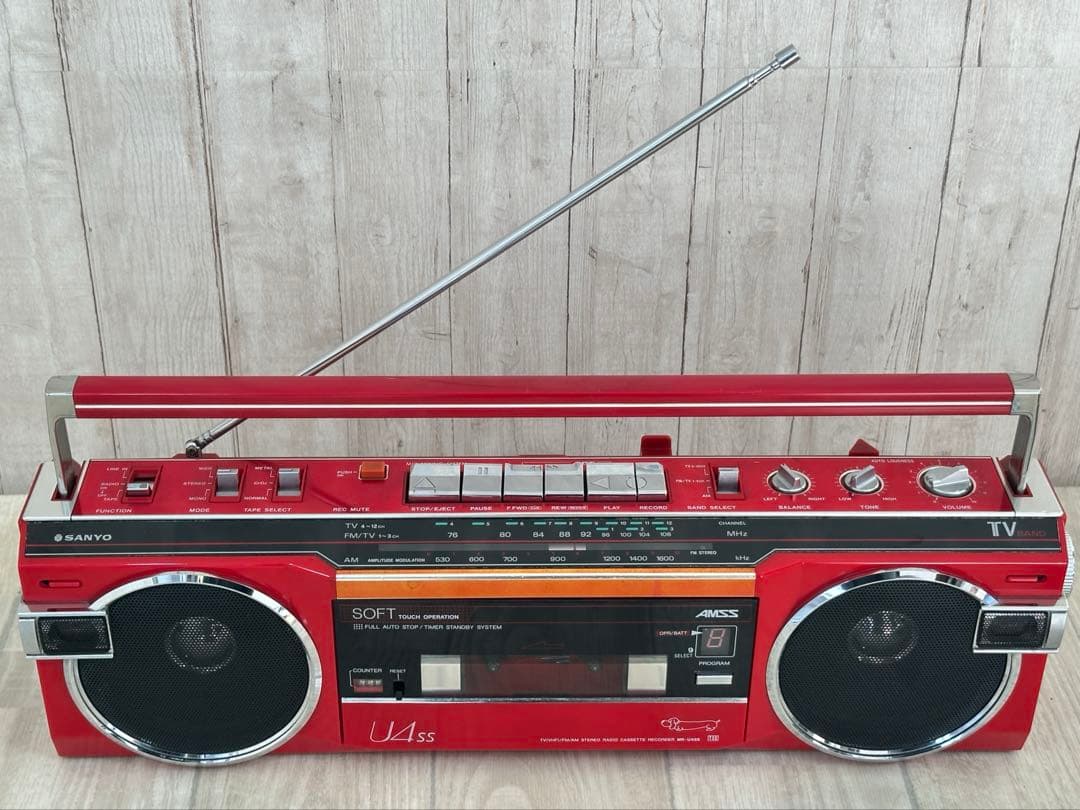 動作品】ラジカセ SANYO MR-U4SS 当時物ラジオFM/AM - メルカリ